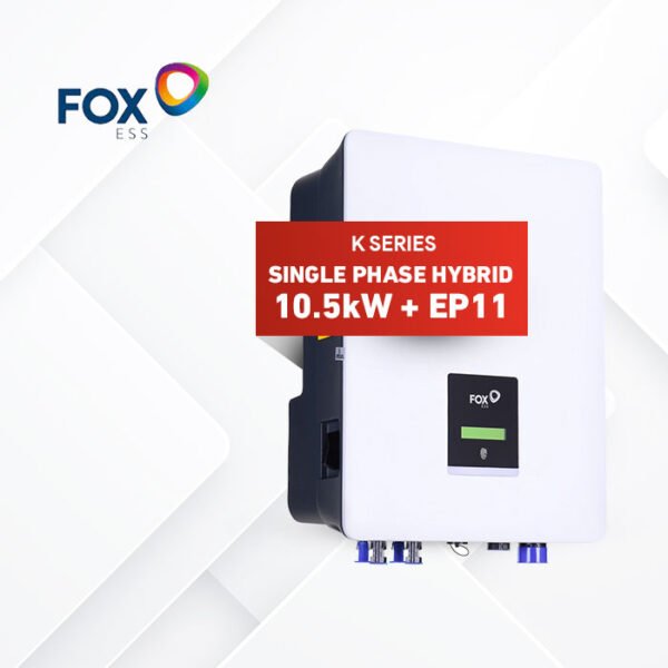10.5kw K Series Invertor + EP11 ( 10.36kwh Battery Bank) + Wifi Dongle+ Single Phase Power Meter