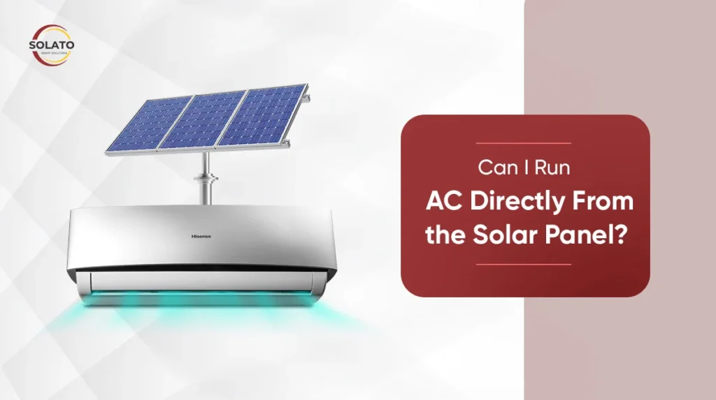 Can I run AC directly from a solar panel